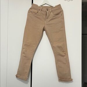 Brunello Cucinelli Light Brown Ankle Jeans